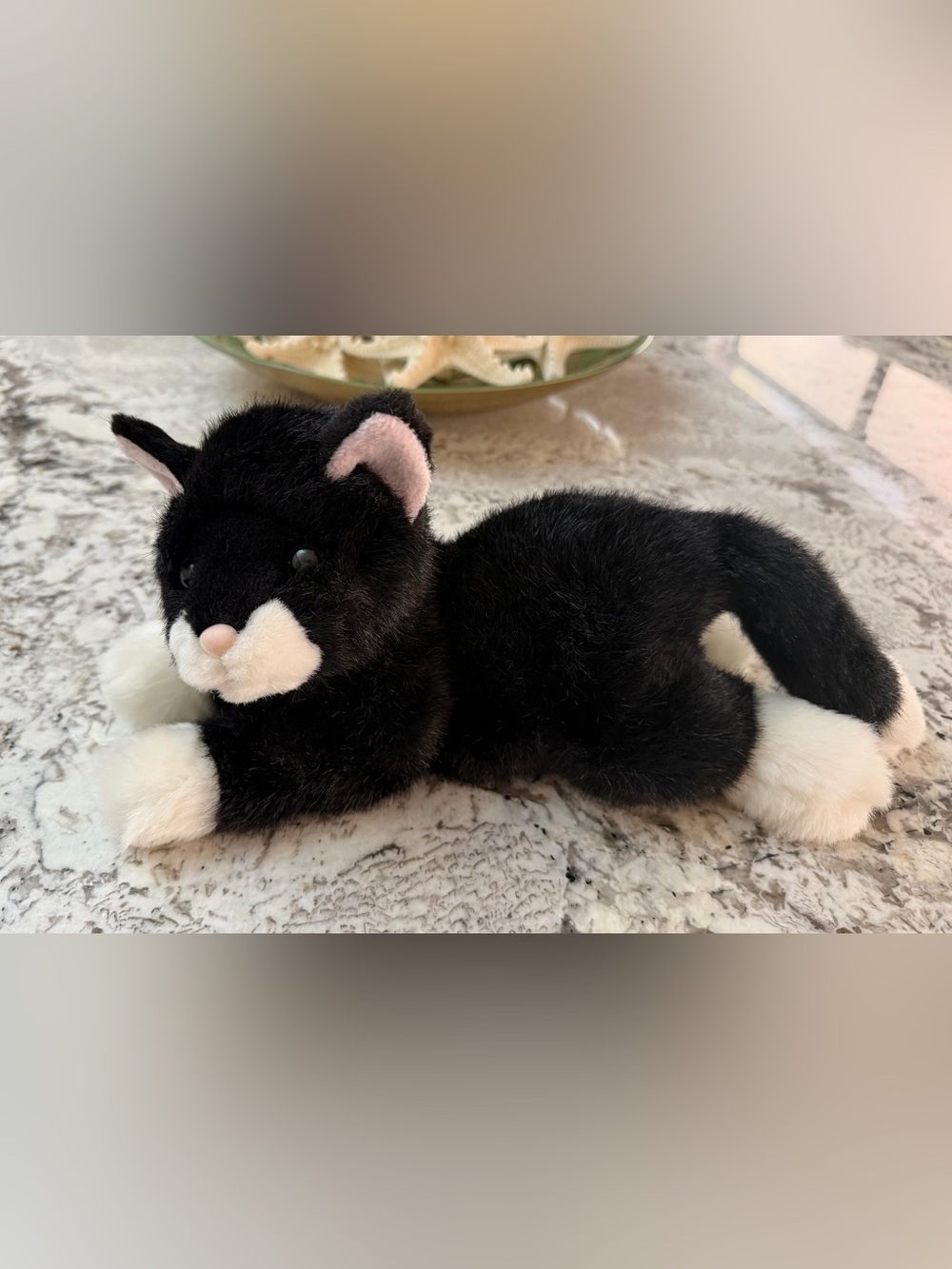 Vintage First & Main Cat Sebastian Black White Tuxedo Plush